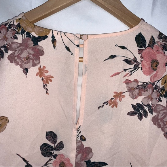 Leith pink floral long bell sleeve mini dress - Picture 8 of 11